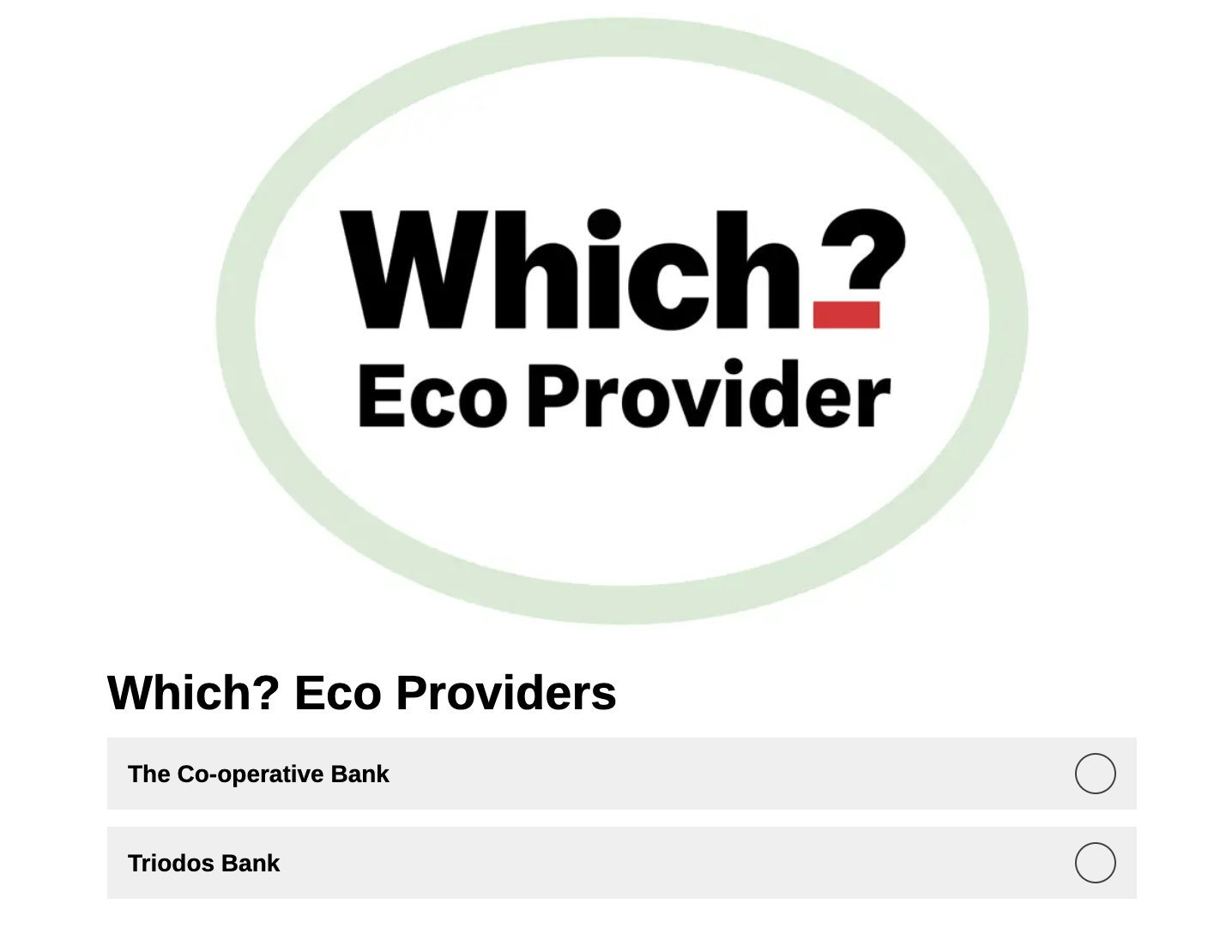 Which? eco-banks